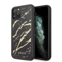 Telefoniümbris Guess Glitter Marble iPhone 11 Pro, must hind ja info | Telefonide kaitsekaaned ja -ümbrised | hansapost.ee