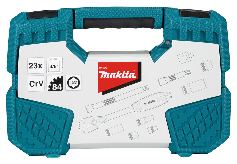 Padrunite ja otsikute komplekt 3/8" Makita B-65573, 23 tk hind ja info | Käsitööriistad | hansapost.ee