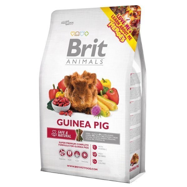 Brit Animals Guinea Pig täissööt merisigadele 1,5 kg цена и информация | Toit väikeloomadele | hansapost.ee