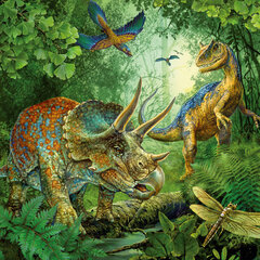 Ravensburger puzzle 3x49 tk Dinosaurused hind ja info | Pusled lastele ja täiskasvanutele | hansapost.ee