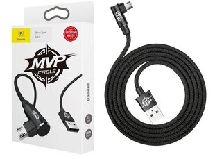 USB-kaabel, Baseus MVP Double-sided Elbow Type Cable micro USB 1.5A 2M, must (CAMMVP-B01) hind ja info | Mobiiltelefonide kaablid | hansapost.ee