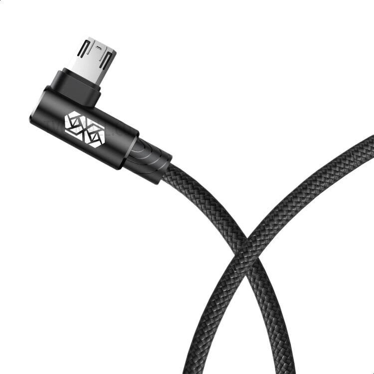 USB-kaabel, Baseus MVP Double-sided Elbow Type Cable micro USB 1.5A 2M, must (CAMMVP-B01) цена и информация | Mobiiltelefonide kaablid | hansapost.ee