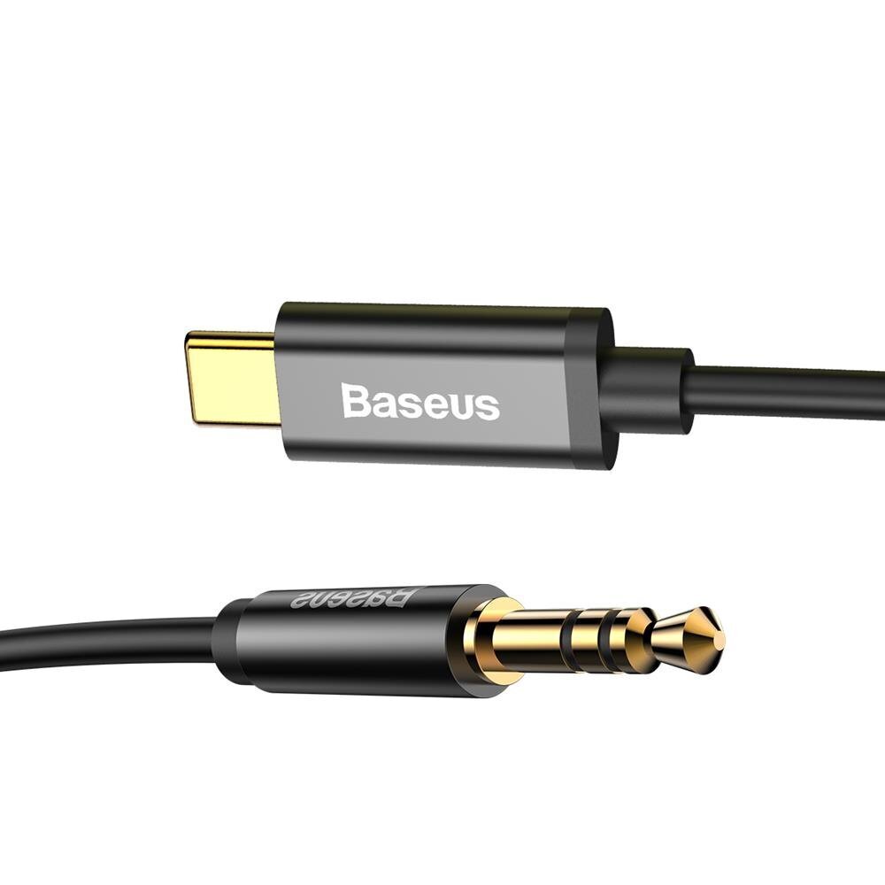 Baseus Yiven audio M01 USB type-C / mini-jack (3,5 mm) 1,2 m juhe, Must цена и информация | Mobiiltelefonide kaablid | hansapost.ee