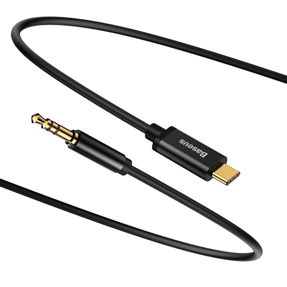 Baseus Yiven audio M01 USB type-C / mini-jack (3,5 mm) 1,2 m juhe, Must цена и информация | Mobiiltelefonide kaablid | hansapost.ee