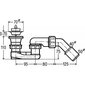 Sifoon dušialusele Viega 312 138, 70x40 / 50 mm цена и информация | Sifoonid ja põhjaklapid | hansapost.ee