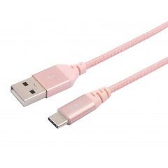 Andmeedastuskaabel Tellur USB/Type-C, 1m, Roosa/Kuldne hind ja info | Mobiiltelefonide kaablid | hansapost.ee
