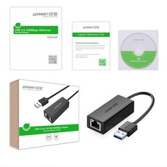 UGREEN USB 3.0 võrguadapter, RJ45, valge, CR111 hind ja info | Mobiiltelefonide kaablid | hansapost.ee