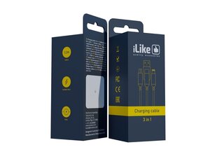 ILike Charging Cable 3 in 1 CCI02, USB, 1.2 m цена и информация | Кабели для телефонов | hansapost.ee