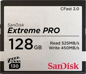 SanDisk Extreme Pro CFast 128 GB (SDCFSP-128G-G46D) цена и информация | Карты памяти для фотоаппаратов, камер | hansapost.ee