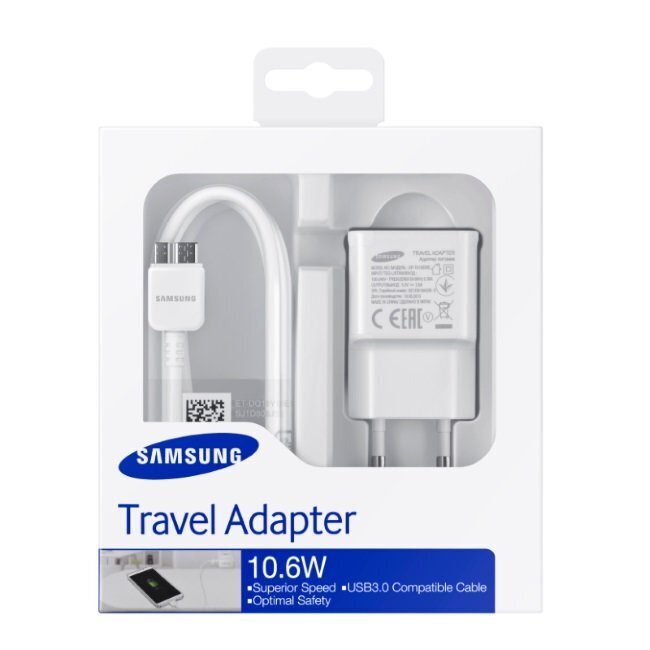 Samsung EP-TA10EWE Universal Adaptive USB Plug 2A Super Fast Charger 10.6W + Micro USB 21pin Cable (EU Blister) hind ja info | Laadijad mobiiltelefonidele | hansapost.ee