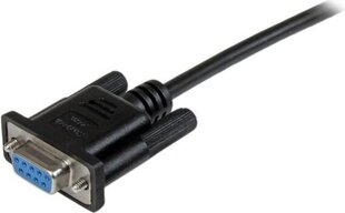 STARTECH 2m Black DB9 Null Modem Cable цена и информация | Кабели и провода | hansapost.ee