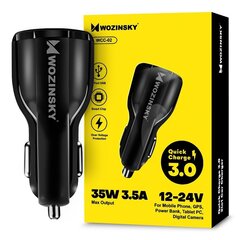 Универсальное автомобильное зарядное устройство Wozinsky 2x USB Quick Charge 3.0 QC3.0 3.1A WCC-02 цена и информация | Зарядные устройства для телефонов | hansapost.ee
