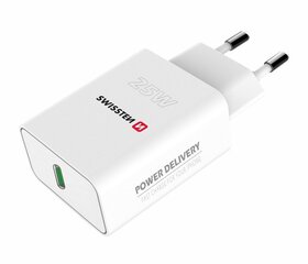 Сетевое зарядное устройство Swissten Premium 25W USB-C PD, белое цена и информация | Зарядные устройства для телефонов | hansapost.ee