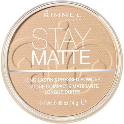 Kompaktpuuder Stay Matte Rimmel 14 g, 003 Peach Glow цена и информация | Jumestuskreemid ja puudrid | hansapost.ee