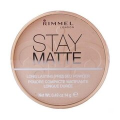 Kompaktne puuder Rimmel London Stay Matte Long Lasting 14 g, 004 Sandstorm hind ja info | Jumestuskreemid ja puudrid | hansapost.ee