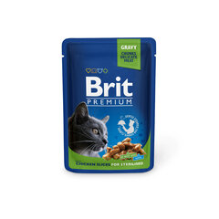 Konserv kassidele kotis Brit Premium Chicken Slices Sterilised 100g x 24 tk цена и информация | Brit Premium Товары для животных | hansapost.ee