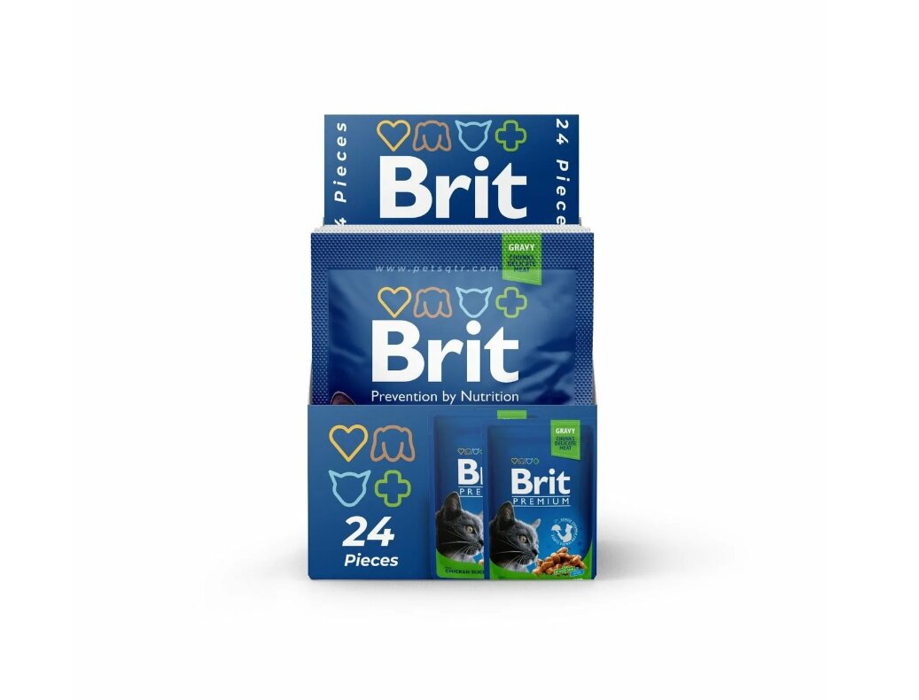 Konserv kassidele kotis Brit Premium Chicken Slices Sterilised 100g x 24 tk hind ja info | Kassikonservid | hansapost.ee