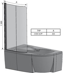 Vannisein Ravak CVSK1 7QRM0C00Y1 цена и информация | Душевые двери и стены | hansapost.ee