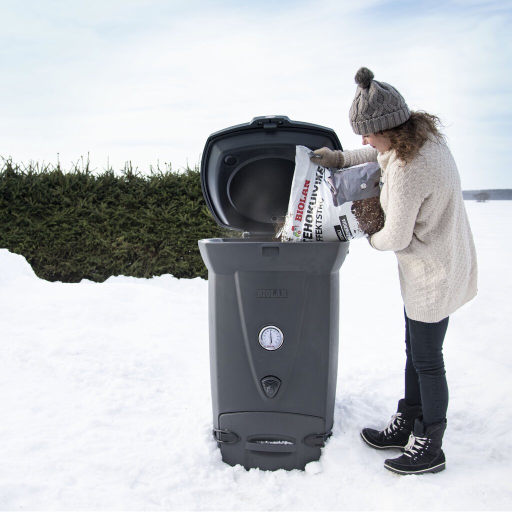 Komposter Biolan 220 ECO, hall цена и информация | Prügikonteinerid ja kompostrid | hansapost.ee