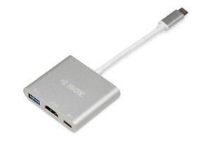 HUB I-BOX USB TYP C - USB 3.0, HDMI, USB C, подача питания цена и информация | Адаптеры, USB-разветвители | hansapost.ee