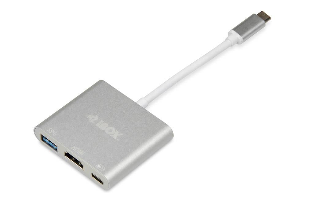 HUB I-BOX USB TYP C - USB 3.0, HDMI, USB C, POWER DELIVERY hind ja info | USB adapterid ja jagajad | hansapost.ee
