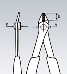 el. külglõiketangid Super Knips INOX 125mm D1,6mm otsahoidja, Knipex hind ja info | Käsitööriistad | hansapost.ee