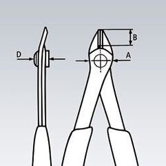 el. külglõiketangid Super Knips 125mm D1,6mm, Knipex hind ja info | Käsitööriistad | hansapost.ee