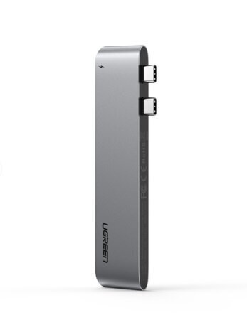 Hub 6-in-2 UGREEN CM251 USB-C MacBook Air / Pro jaoks, hall цена и информация | USB adapterid ja jagajad | hansapost.ee