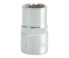 12-гранная головка, 14 mm, 1/2', CrV цена и информация | Механические инструменты | hansapost.ee