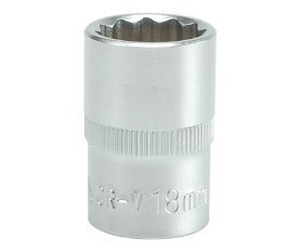 12-гранная головка, 18 mm, 1/2', CrV цена и информация | Механические инструменты | hansapost.ee