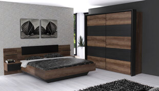 Кровать Chilly HILL1182, 180x200 см, коричневая/черная цена и информация | Кровати | hansapost.ee