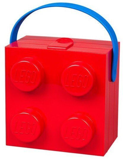 LEGO Hoiuklots 4 sangaga punane цена и информация | Toiduainete säilitusnõud | hansapost.ee