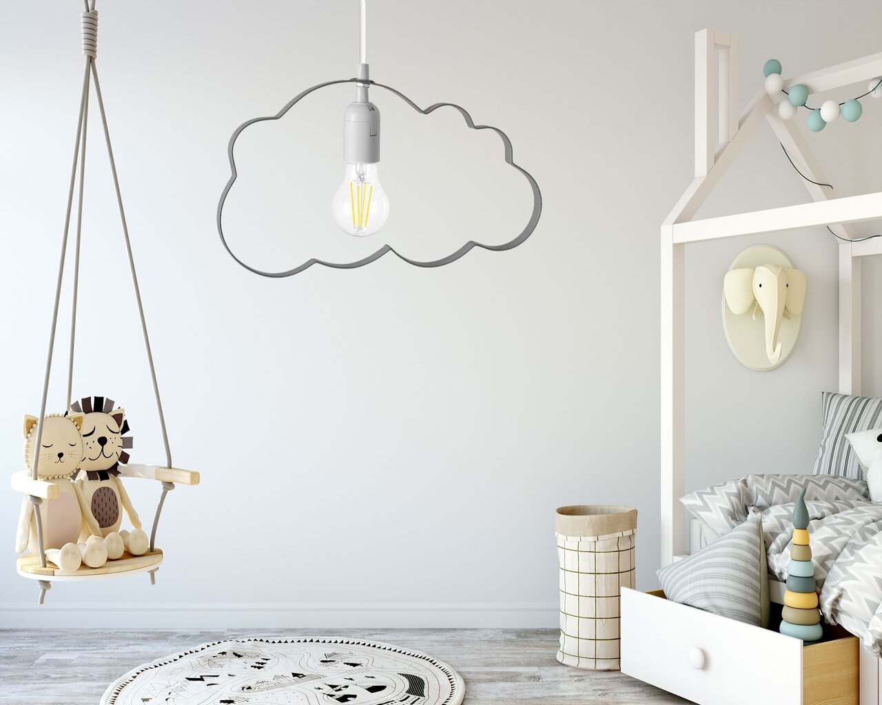 Laste rippvalgusti Cloud, Grey hind ja info | Lastetoa valgustid | hansapost.ee