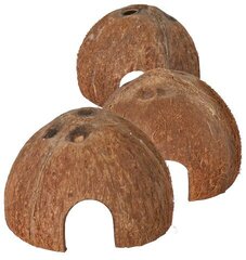 Домики из скорлупы кокоса Trixie для террариумов, 3 шт. цена и информация | Для экзотических животных | hansapost.ee