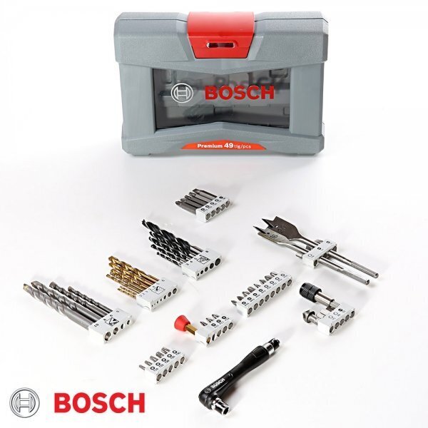 Puuride- kruvikeerajate otsikute komplekt, Bosch 2608P00233, 49 tükki цена и информация | Käsitööriistad | hansapost.ee