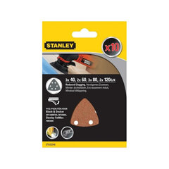 Liivapaberi Komplekt10tk Stanley P40/60/80/120 цена и информация | Шлифовальные машины | hansapost.ee