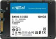 SSD|CRUCIAL|BX500|1TB|SATA 3.0|Write speed 500 MBytes/sec|Read speed 540 MBytes/sec|2,5"|TBW 360 TB|CT1000BX500SSD1 hind ja info | Sisemised kõvakettad | hansapost.ee