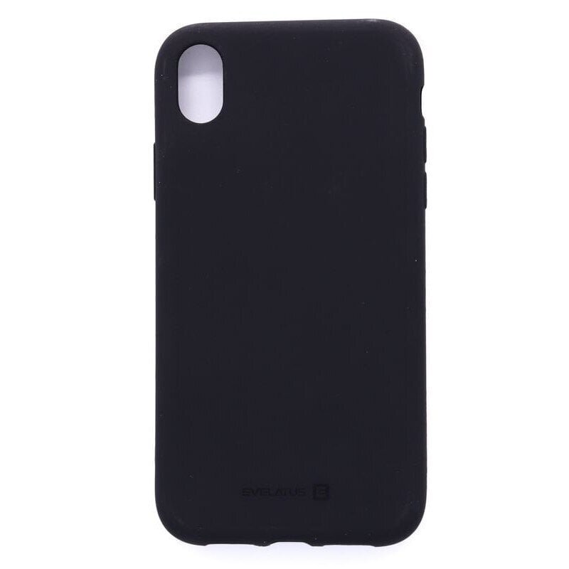 Tagakaaned Evelatus    Apple    iPhone XR Silicone Case    Black hind ja info | Telefonide kaitsekaaned ja -ümbrised | hansapost.ee