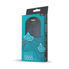 Solar akupank 5000mAh : 5V 1A + 1A + Micro USB цена и информация | Зарядные устройства Power bank | hansapost.ee
