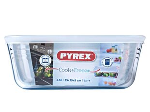 Kuumuskindel anum Pyrex Cook & Freeze 25 x 19 cm, 2,6 L hind ja info | Pyrex Nõud ja söögiriistad | hansapost.ee