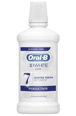 Suuvesi 3D White Luxe Oral-B, 500 ml hind ja info | Oral-B Parfüümid, lõhnad ja kosmeetika | hansapost.ee