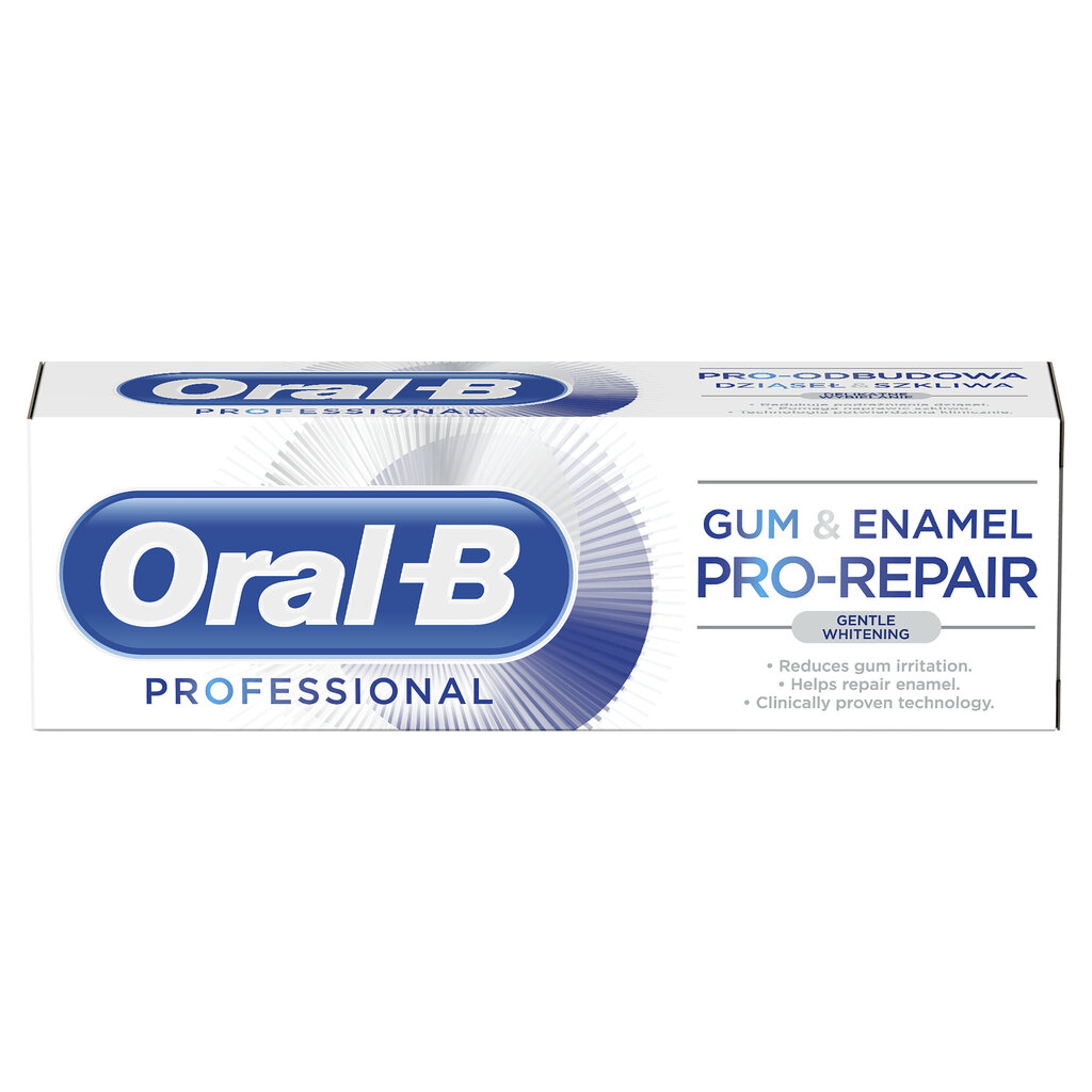 Hambapasta ORAL B Gum & Enamel Professional Whitening, 75ml цена и информация | Hambaharjad, hampapastad ja suuloputusvedelikud | hansapost.ee
