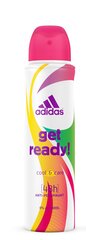 Spreideodorant Adidas Cool & Care Get Ready! naistele 150 ml цена и информация | Дезодоранты | hansapost.ee