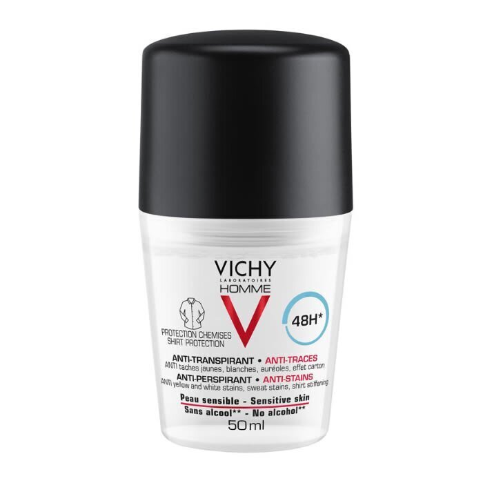 Jälgi mitte jättev antiperspirant Vichy Homme 48h meestele 50 ml цена и информация | Deodorandid | hansapost.ee
