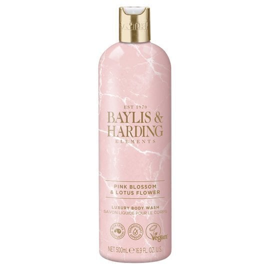 Kehapesuvahend Baylis & Harding Elements 500 ml Pink Blossom & Lotus Flower цена и информация | Dušigeelid, õlid | hansapost.ee