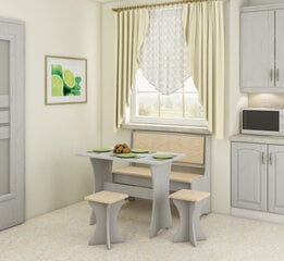 Столовый набор со стульями, белый / кремовый цена и информация | Комплекты мебели для столовой | hansapost.ee