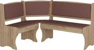 Угловой комплект столовой с табуретками, дубового/коричневого цвета цена и информация | Комплекты мебели для столовой | hansapost.ee