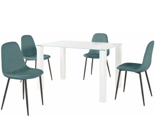 Комплект мебели для столовой Notio Living Dante 120, белый/синий цена и информация | Комплекты мебели для столовой | hansapost.ee