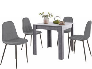 Комплект мебели для столовой Notio Living Lori 80/Lamar, серый цена и информация | Комплекты мебели для столовой | hansapost.ee
