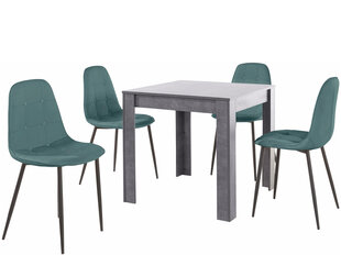 Комплект мебели для столовой Notio Living Lori 80/Lamar, серый/синий цена и информация | Комплекты мебели для столовой | hansapost.ee